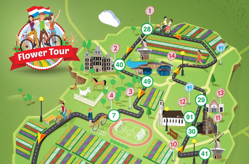 Flower map Holland